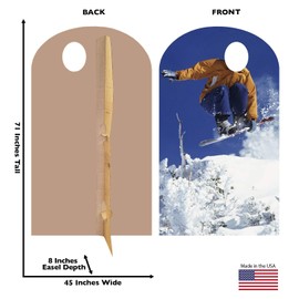 Cardboard People Snowboarder Stand-in Life Size Cardboard Cutout Standup
