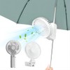 Parasol Clip Fan, Parasol Fan, Small, Handheld, Tabletop Umbrella, 3
