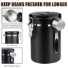 Nizirioo 1.8 L Coffee Canister Airtight Stainless Steel Coffee Canisters
