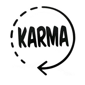 Creative Concept Ideas Karma Funny CCI Decal Vinyl Sticker|Cars Trucks Vans Walls Laptop|Black |5.5 x 5.0 in|CCI1714