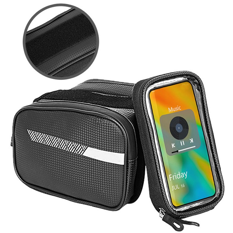 Cycling Phone Front Frame Bag Large Capacity Multifunction Waterproof Sensitive
