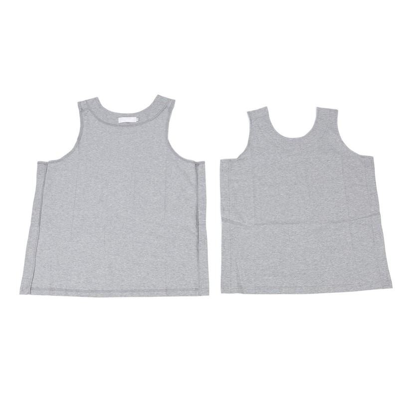 Unisex Cotton Vest Easy Wear Removal Side Full Opening Sleeveless