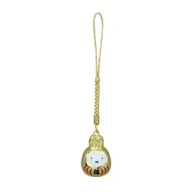 miffy Lucky Daruma Charm Bell Gold