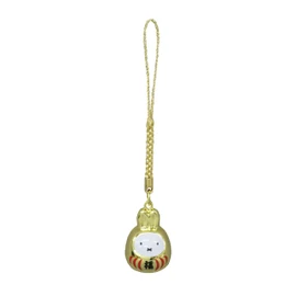 miffy Lucky Daruma Charm Bell Gold