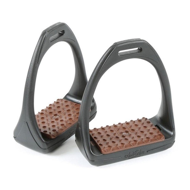 "COMPOSITI" REFLEX STIRRUPS HORSE EQUESTRIAN RIDING TACK [PURPLE] [ONE SIZE]