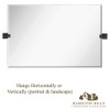 20" x 30" Rectangle Square Black Pivot Mirror
