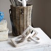 Creative Co-Op Mango Wood Chain Décor, Whitewashed