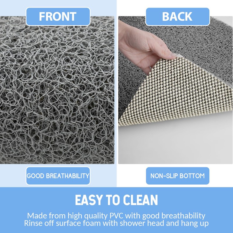 Hargiis Non Slip Shower Mat, Anti Slip Bath Mat, Quick
