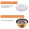 Moxinox Gold Mixing Bowls with Airtight Lids, Stainless Steel Nesting