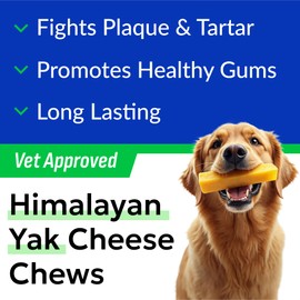 BARK&SPARK Yak Cheese Dog Chews - Single Large Peace for Large Dogs - 3.1 Ounce - Cream Cheese