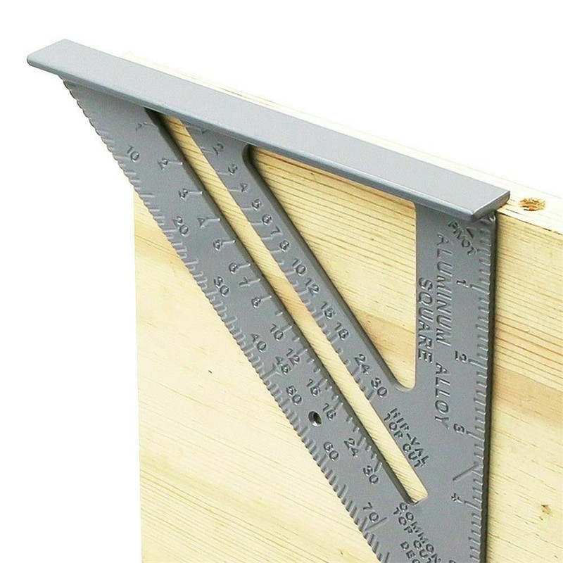 Aluminum Alloy Roofing Square,7" Rafter Angle Measure Triangle Guide Angle