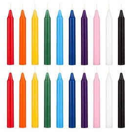 Mega Candles 20 pcs Unscented Assorted Colors Exquisite Mini Taper Spell Candles, 4 Inch Tall x 1/2 Inch Diameter, Magic Chimes, Enchantment, Casting Rituals, Witchcraft, Wiccan, Altar, Metaphysical