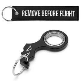 DAWRIS Schlüsselanhänger Spinner Keyring Schlüsselanhänger Stickerei Ring Spielzeug für Fingertraining Kinder und Erwachsene Fingerspitze Schlüsselanh Schwarz