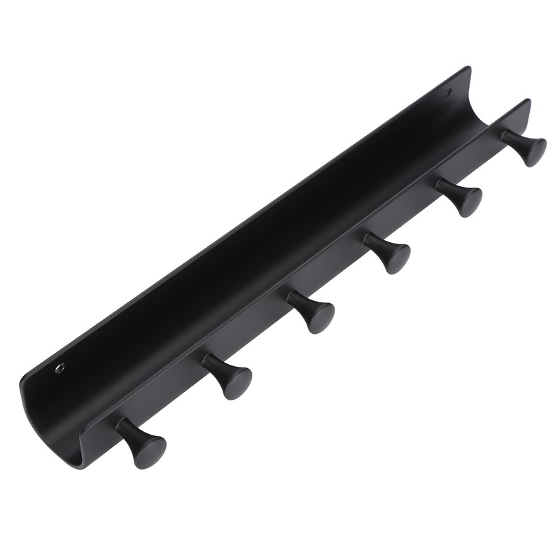 Wall Mounted Hook Space Aluminum Wall Clothes Pegs with 6