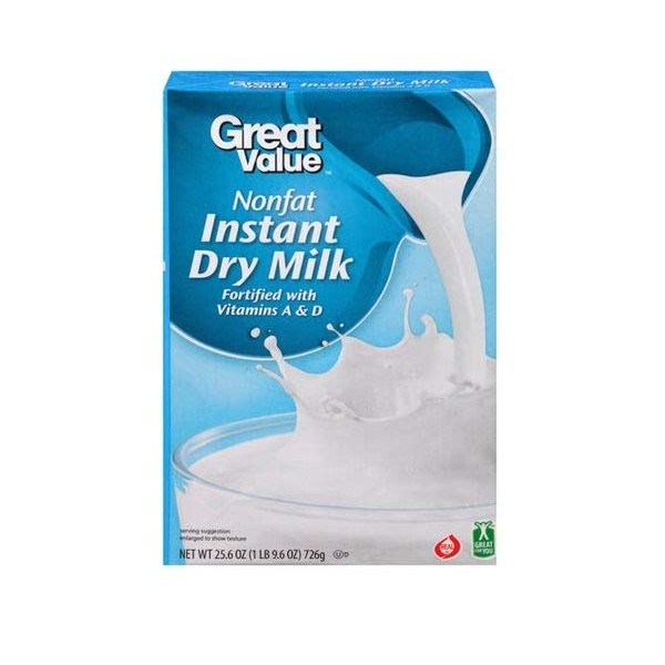 Great Value: Nonfat Instant Dry Milk, 25.6 oz