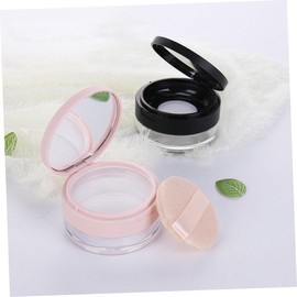 Minkissy Portable Elastic Mesh Powder Box Soft Fluffy Travel Container Toiletries Case for Makeup