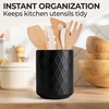 MIAMIO – Kitchen Utensil Holder Ceramic/Kitchen Organizer Set, Farmhouse Decor