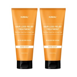 Kundal Brewer's Yeast Hair Loss Care Treatment 200ml x 2 Pieces - Herb Mint / 쿤달 맥주효모 탈모 케어 트리트먼트 200ml x 2개입 - 허브민트