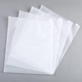 Assorted Frosted Zip Lock Clothes Bags seal, Travel Space Saver Storage Protect From Moisture & Dust, Resealable Large Plastic Luggage waterproof Pouch For Clothes, Towels Organising. (Frosted, 32)