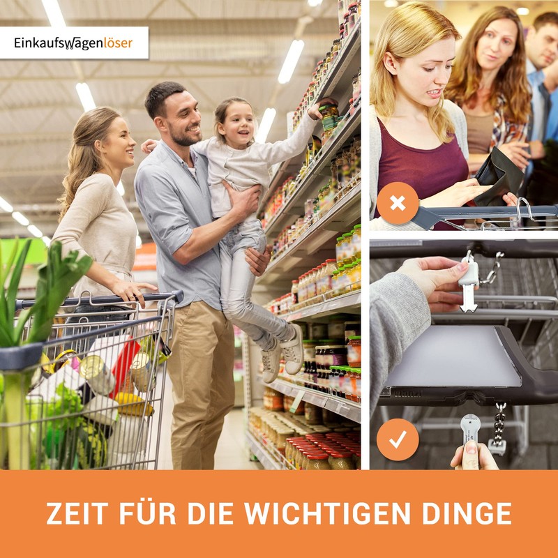 Einkaufswagenlöser ® Super Papa Shopping Trolley Opener - Includes 1