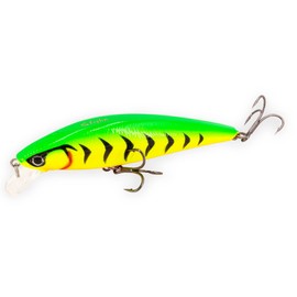 FISHN Grumpy Puncher Wobbler, Floating, Weight: 11.8 g, Length: 8.5 cm, Artificial Bait / Fishing Lure for Fishing Predatory Fish such as Zander, Pike, Perch, Trout (Fire Tiger)