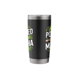 Powered By Matcha Green Tea Enthusiasts Stainless Steel Insulated Tumbler