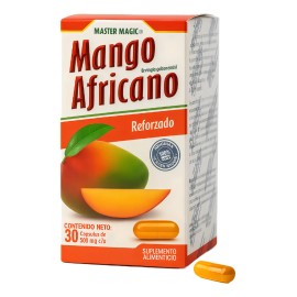 Mango Africano Reforzado 30 Capsulas 500mg Cada Una Master Magic Trim Suplemento Dietetico Sin Sabor Bienestar                                        