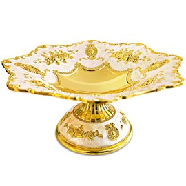 EaseInstall Fruit Bowl for Kitchen Counter - Decorative Bowl for Home Decor - Candy Dish Pedestal Bowl - Decorative Bowls for Home Decor - Golden Fruit Bowl Decor (Gold)