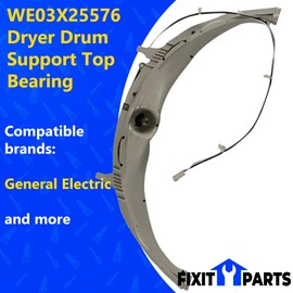 WE03X25576 Upper Dryer Drum Support Top Bearing Assembly Replaces Compatible with GE Replaces 4467018 AP6032625 PS11763060 EAP11763060