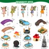 19 Pcs Fairy Garden Figurines Set Resin Miniature Garden Mushroom