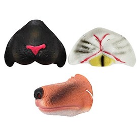 RABBIT NOSE ACCESSORY FOR FANCY DRESS - RABBIT FANCY DRESS ACCESSORY LATEX BUNNY NOSE ON ELASTIC (ONE SIZE)