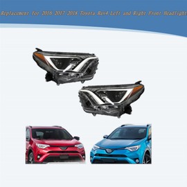 GXYWADY Headlight Assembly Replacement for Rav4 2016 2017 2018 Left and Right Front Headlights to2502247 to2503247