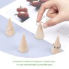 Lcvasvuz 10 Pcs Wooden Ring Display Stand Jewelry Holder Organiser