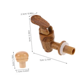 ELAYARD 2Sets Wine Barrel Tap and Cork Stopper Accessories Airtight Replacement Stoppers for Wine Barrels Vintage Design for Easy Pouring and Preservation