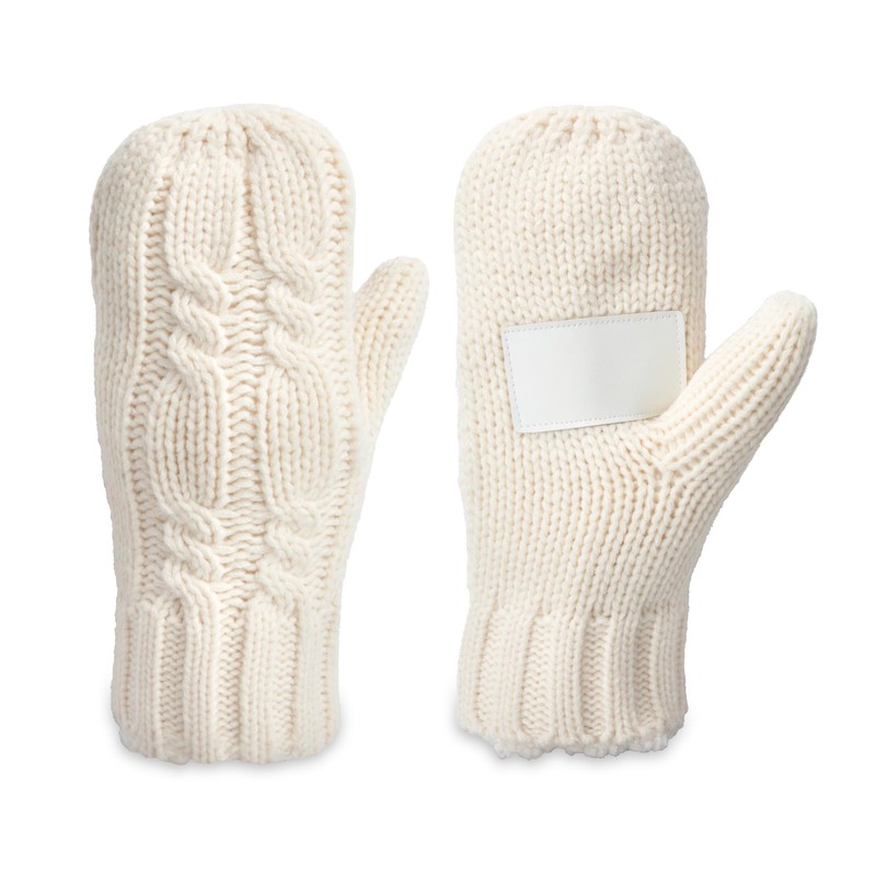 isotoner Women's Chunky Cable Knit Cold Weather Mittens with Warm,