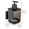 WENKO Quadro Soap Dispenser 340 ml Plastic with Stainless Steel