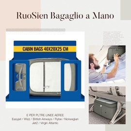 RuoSien Ryanair Backpack 40 x 20 x 25, Travel Backpack Aeroplane Hand Luggage 40 x 20 x 25 Ryanair, Cabin Bag for 14 Inch Laptop Casual Backpack for Men and Women Work, Moonlight, Casual