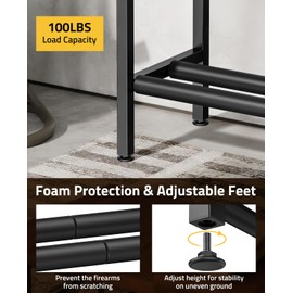 CVLIFE Gun Rack Stand, Vertical Rifle Rack Floor Stand with Tactical Gear Rack, Indoor Rifle Display Stand Holder for Rifle/Shotgun, Holds up 8 Long Guns for Home Garage Shop Storage