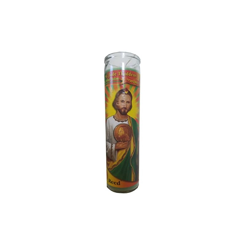 St. Jude Thaddeus (San Judas Tadeo) Green Perfumed Pillar Candle