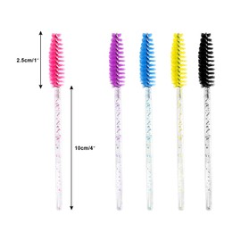 200 PCS Crystal Eyelash Mascara Brushes Wands Applicator Disposable Mascara Wands (yellow)