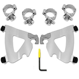 Memphis Shades Trigger-Lock Mounting Kit (Polished/Road Warrior Fairing) for 95-05 Harley FXD