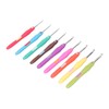 9Pcs Crochet Hooks TPR Ergonomic Soft Handle Easy Identification Wide