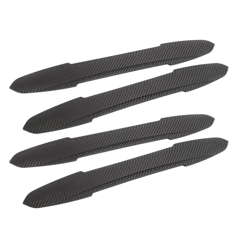 4PCS Bumper Guard Strip Carbon Fiber Pattern Textured 43cm Length