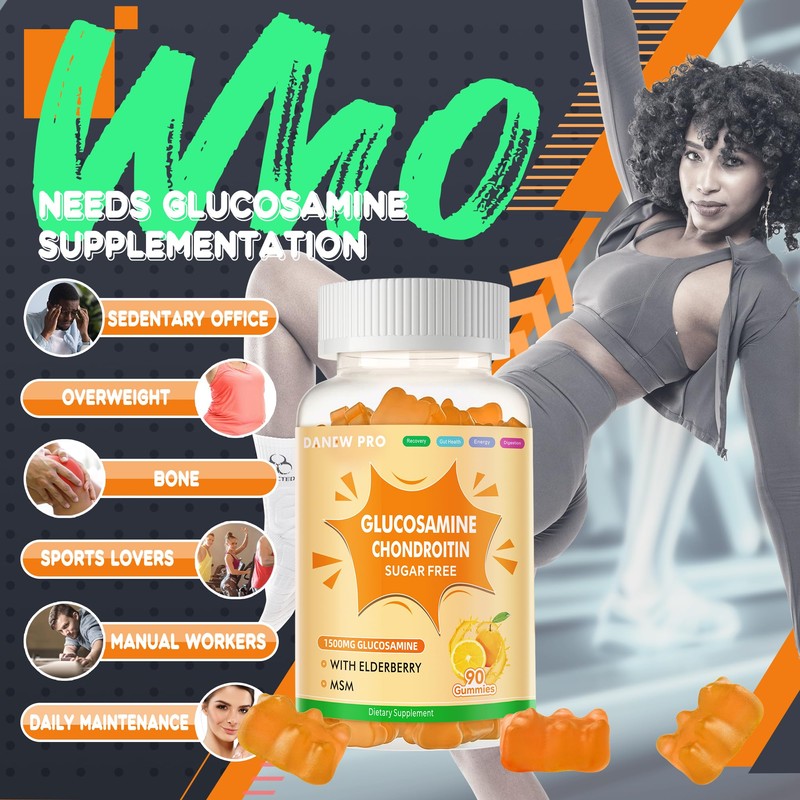 Glucosamine Chondroitin Gummies orange-2pack