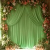 Sage Green Backdrop Curtain for Parties Wedding,4 Packs Wrinkle Free