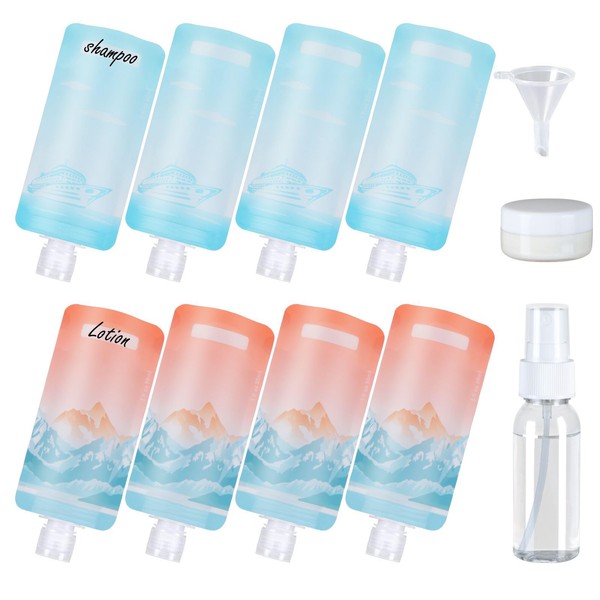 PACKISM Travel Pouches for Toiletries - 11 Pack Leak Proof