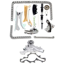 AZHZ Engine Timing Chain Kit Time Chain Part Set W/Water Pump Fit for Ford Explorer 4.0L 1997-2010 for Ford for Mustang 4.0L 2006-2010, Replace TK428
