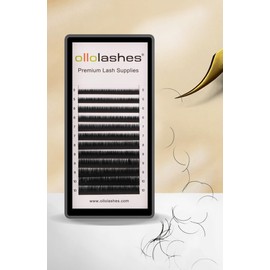 OLLOLASHES Bottom Lash Extension B C J Curl Mix4-10mm 0.03 0.05 0.07 0.10 0.15 thickness Black Color Super Matte Bottom Lash Extensions, Professional Supplies for Lash Techs (Bottom-B-0.03, 5-10mm)