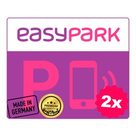 EASYPARK Easy Park Rear Glass Sticker - Compact Parking Sticker Car Sticker (5 x 4 cm) for Windscreen | App Parking, Car Vignette Interior Sticker | Made in Germany (2)