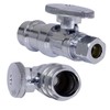 Midline Valve 93323QS-NL-Q 1/4 Turn Press Straight Stop Valve, 1/2"